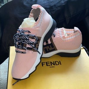 Fendi Logo Sock Sneakers